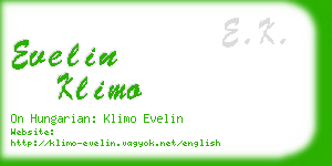 evelin klimo business card